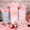 24 Pcs Pink Christmas Gift Bags with Tissue Paper Gingerbread Gift Bags Nutcracker Wrapping Bags with Handles for Xmas Holiday Winter Baby Shower Birthday Favor Gift Wrapping, 8 x 6 x 3 Inch